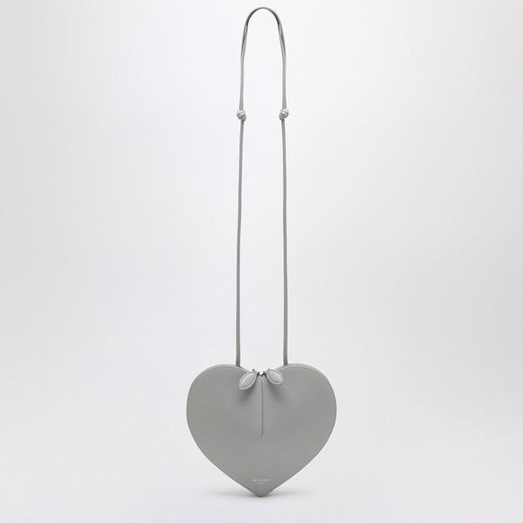 AlaIa Handbags - Alaia Le Coeur Pearl Grey Leather Bag